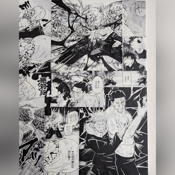 Itadori and Todo vs Hanami an Jujitsu Kaisen Manga Wall Art - Picture 3 of 5